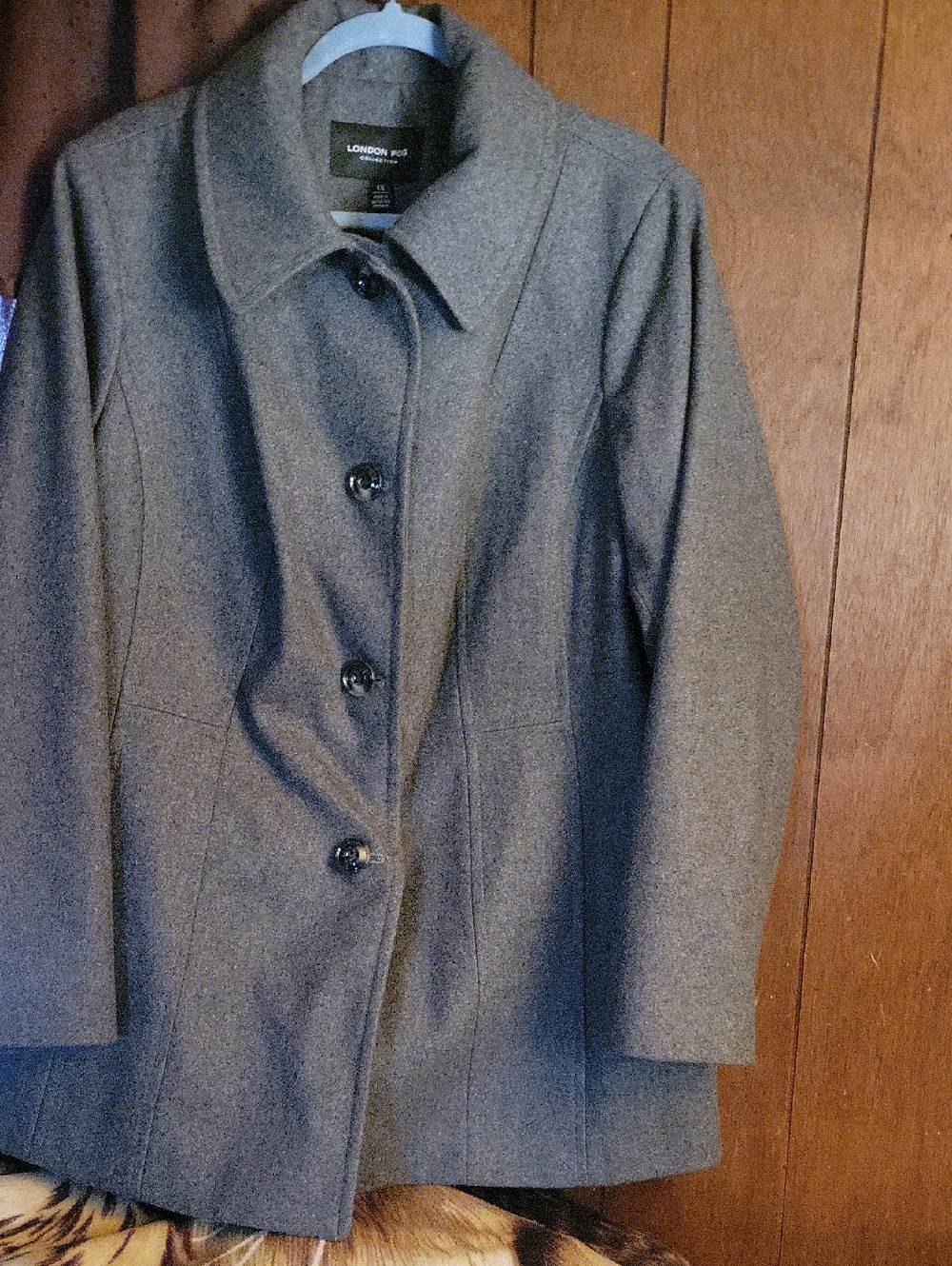 London Fog Women's Gray Wool-Blend Coat